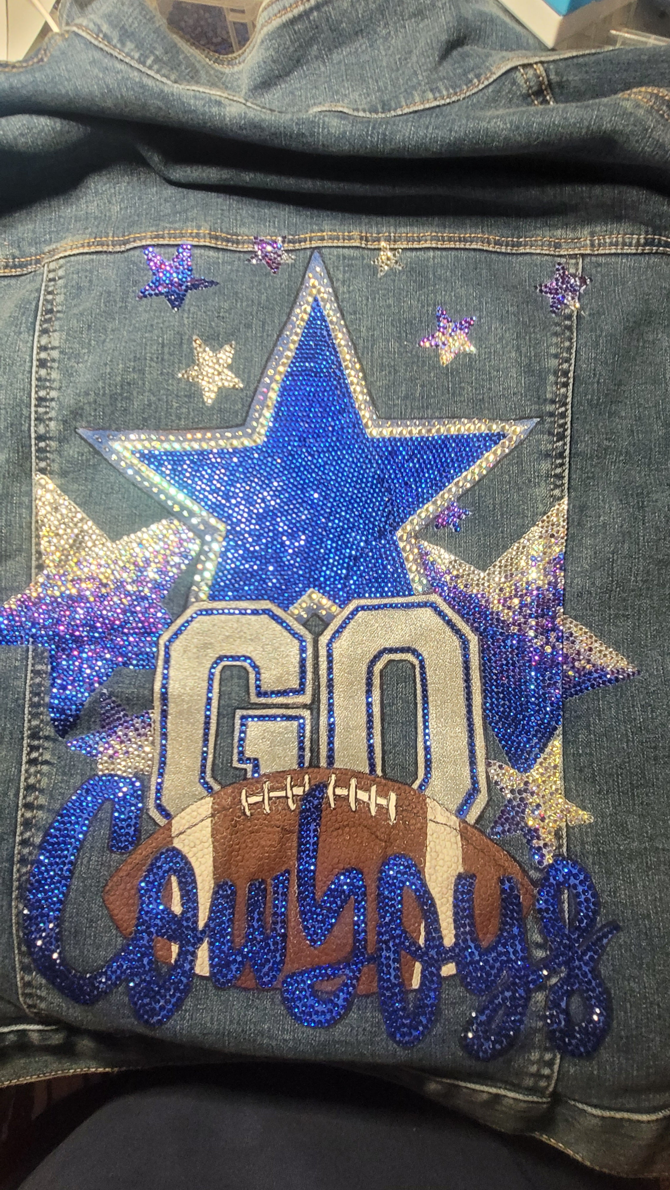 Custom NFL Denim Jacket good